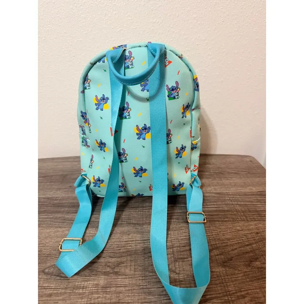 Disney Store Stitch Plush Toy & Mini Backpack Bundle Bioworld Cute Gift Set